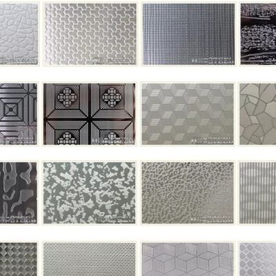 BA 304 1*2M Wall Panels Stainless Steel Sheet Coil Water Ripple Hammered Decorative Plate